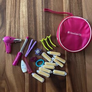 American Girl Pink and Yellow Styling Kit